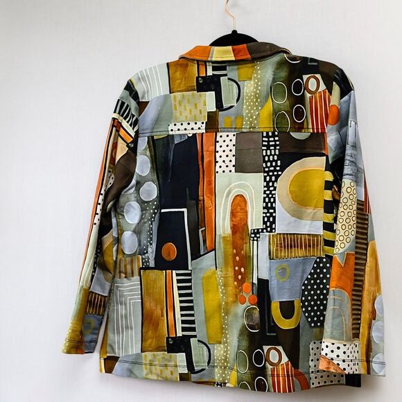 Art Simply by Dolcezza S abstract art to wear jacket blazer S - Picture 3 of 6
